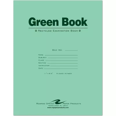 GREENBOOK 11X8.5, 8SH RECYCLED - New (SKU: 10477102)