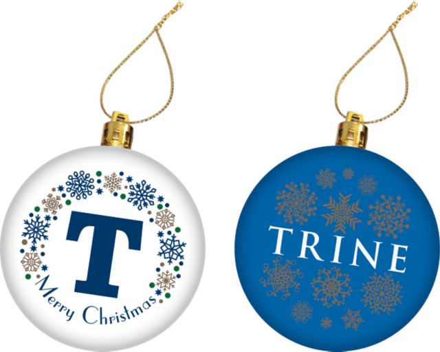 Trine University Flat Ornament Set