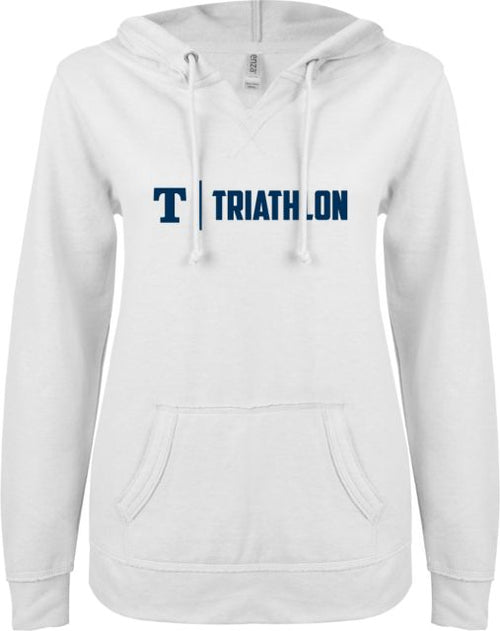 Trine ENZA Ladies V Notch Raw Edge Fleece Hoodie Triathlon - ONLINE ONLY