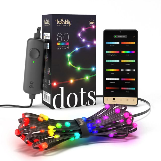 TW DOTS LED Strng 10F 60Ct Blk